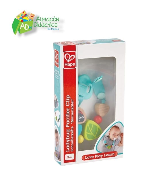 CLIP PARA CHUPETES DE MARIQUITA - HAPE - LADYBUG PACIFIER CLIP