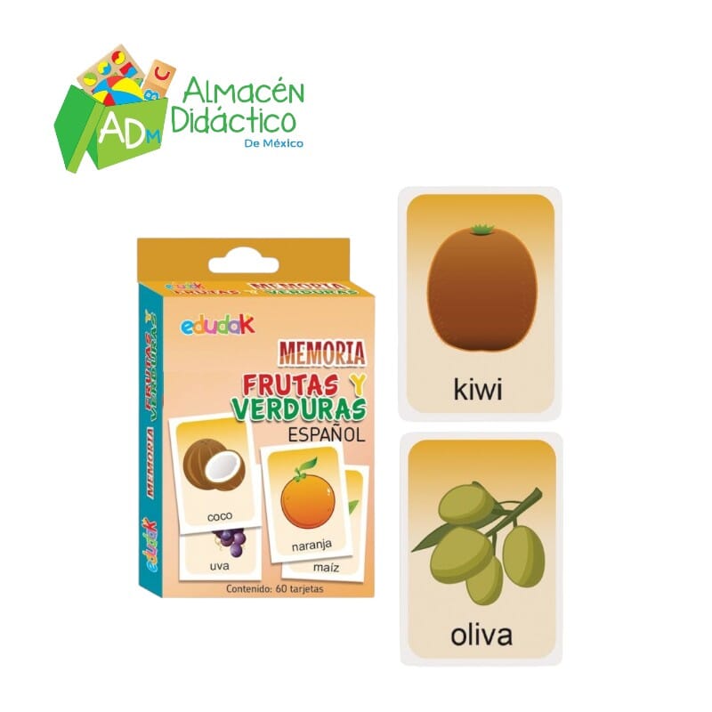 MEMORIA FRUTAS Y VERDURAS EN INGLES