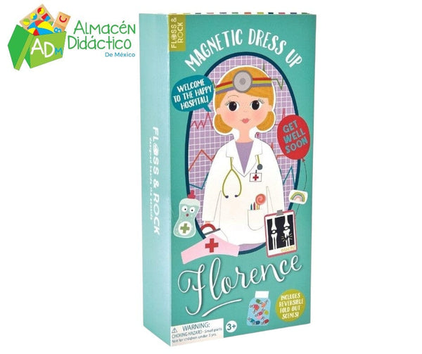 MUÑECA MAGNETICA DE MADERA FLORENCIA