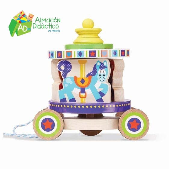PRIMER CARRUSEL - MELISSA & DOUG - CAROUSEL PULL TOY