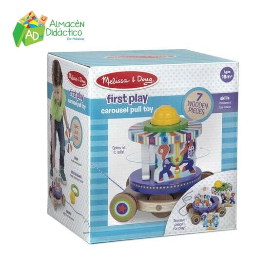 PRIMER CARRUSEL - MELISSA & DOUG - CAROUSEL PULL TOY