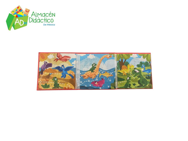 ROMPECABEZAS 3 EN 1 DINOS