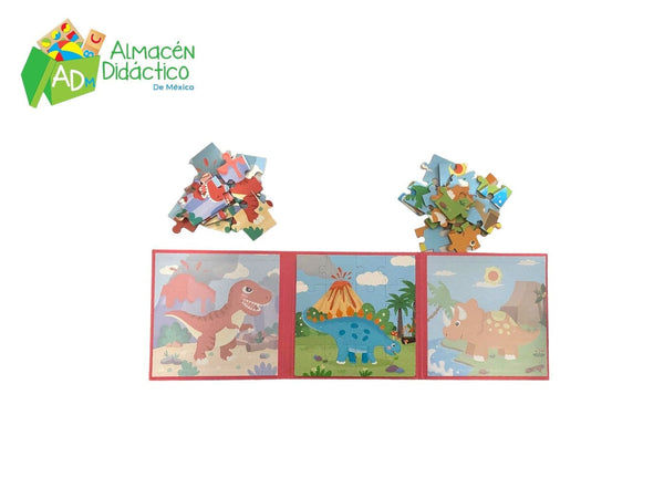ROMPECABEZAS 3 EN 1 DINOSAURIOS