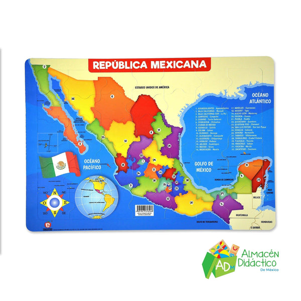 ROMPECABEZAS REPUBLICA MEXICANA