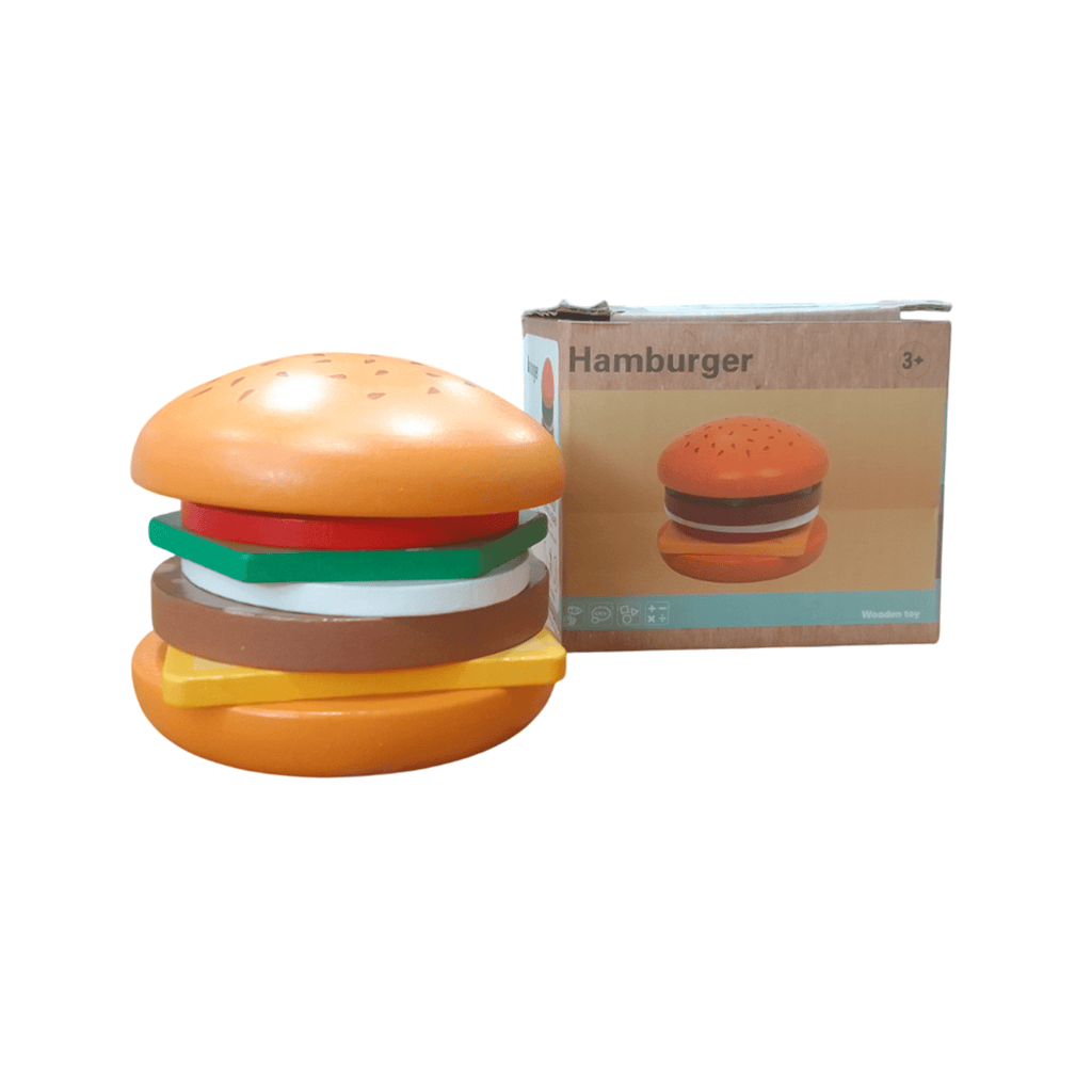 Juego de hamburguesa de madera