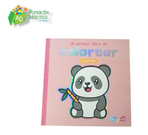 LIBRO COLOREAR Y ESCRIBIR COLOR-ROSA PASTEL