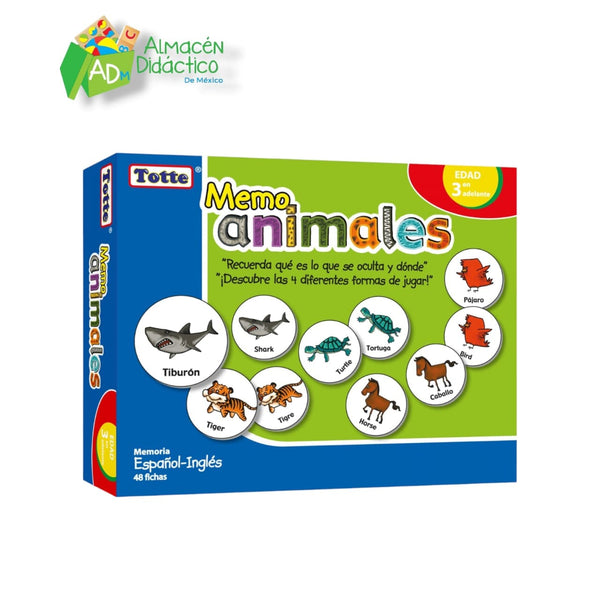 MEMO ANIMALES (ESPAÑOL - INGLES)