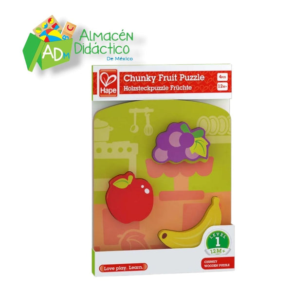 ROMPECABEZAS DE FRUTAS ROBUSTO - HAPE  - CHUNKY FRUIT PUZZLE