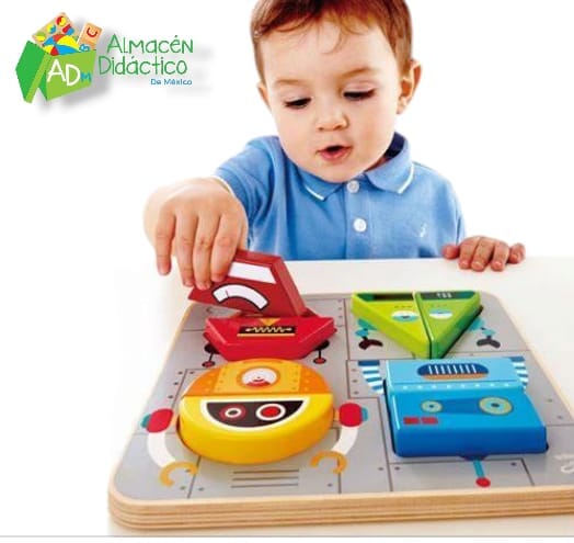 ROMPECABEZAS DE ROBOTS CLASIFICADOR - HAPE -  ROBOT SORT & STAND UP PUZZLE