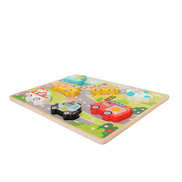 Rompecabezas chunky transportes