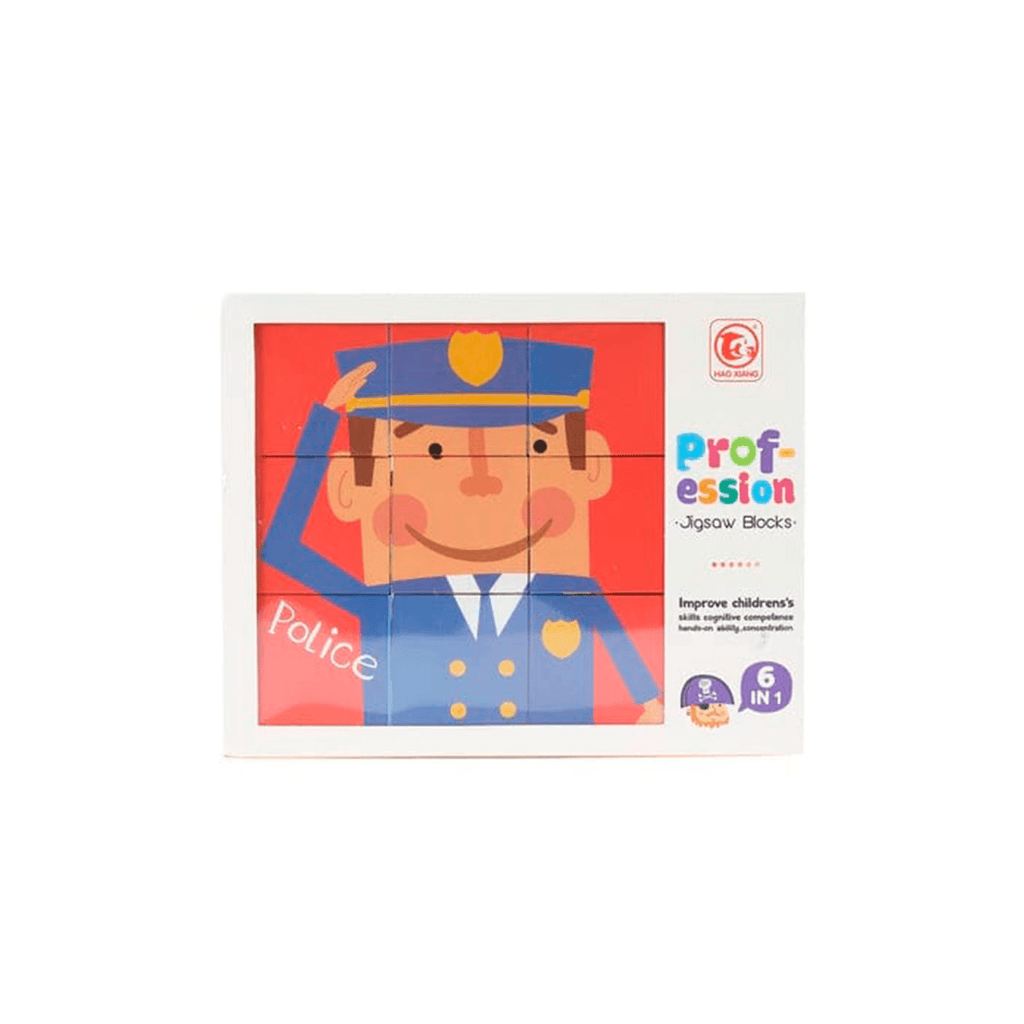 Rompecabezas de cubos de profesiones