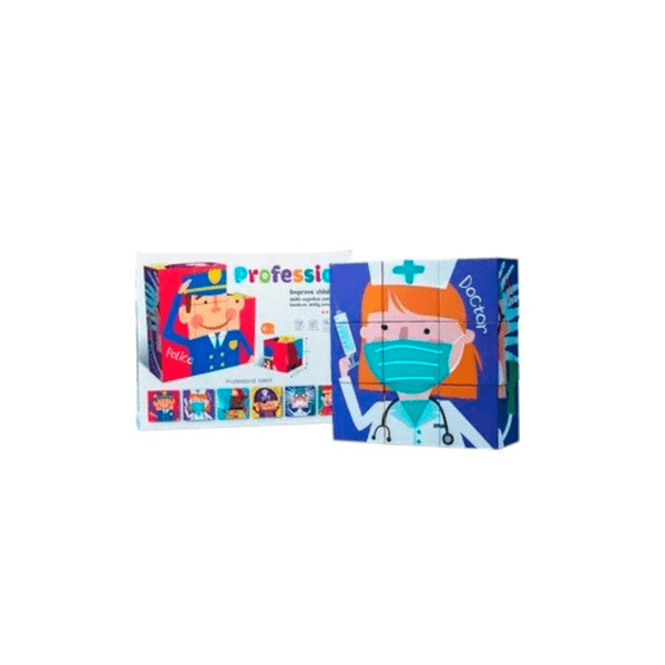 Rompecabezas de cubos de profesiones