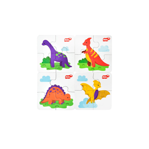 Rompecabezas de dinosaurios 4x4