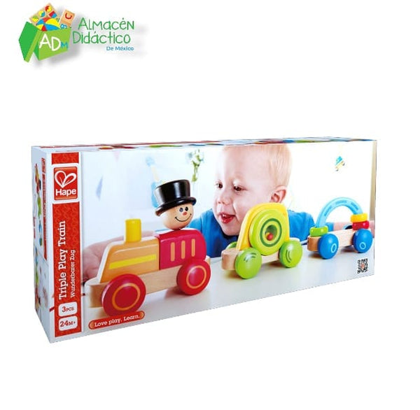 TREN DE JUEGO TRIPLE  - HAPE  -  TRIPLE PLAY TRAIN