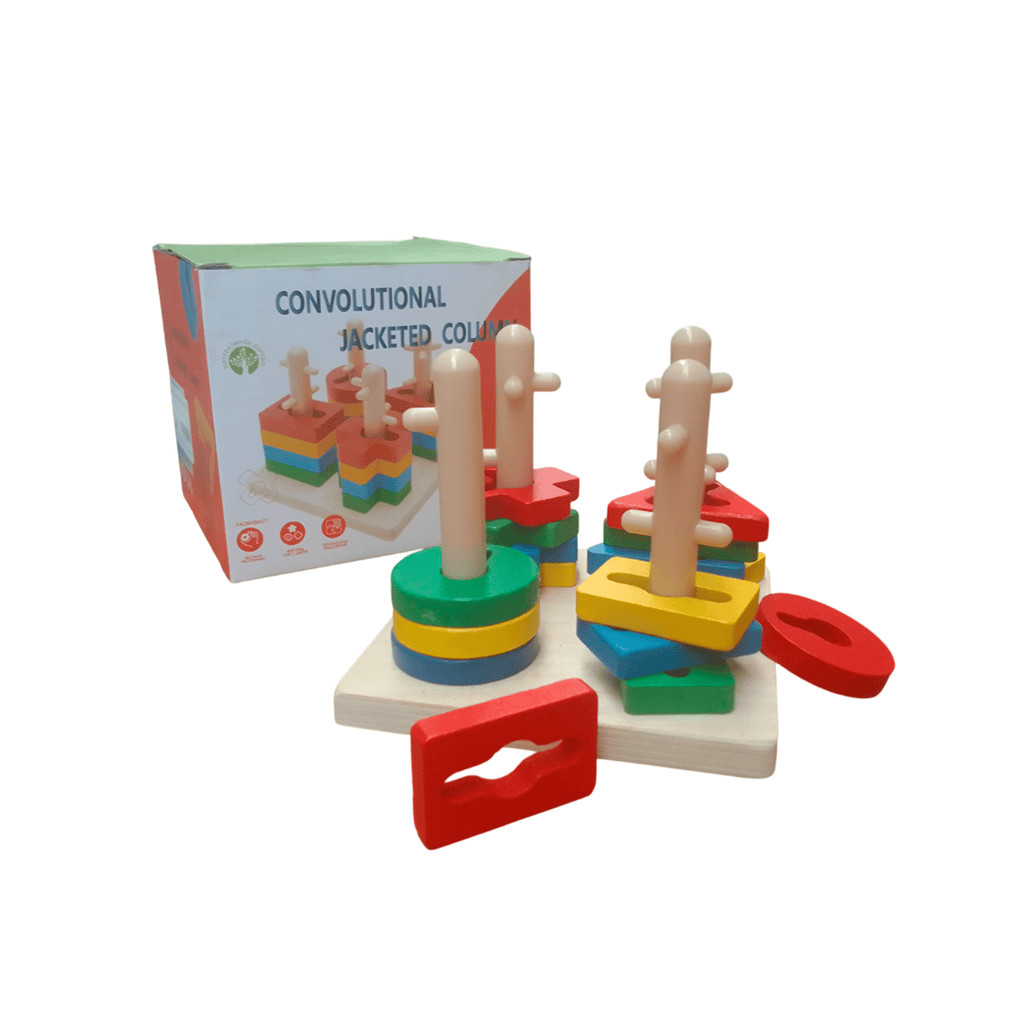 Torres de ensarte figuras geométricas