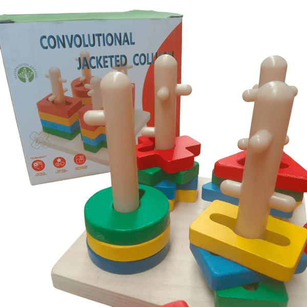 Torres de ensarte figuras geométricas