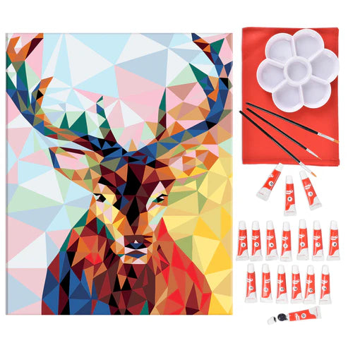 PINTA POR NÚMERO 40X50 VENADO DE COLORES