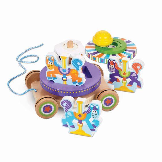 PRIMER CARRUSEL - MELISSA & DOUG - CAROUSEL PULL TOY