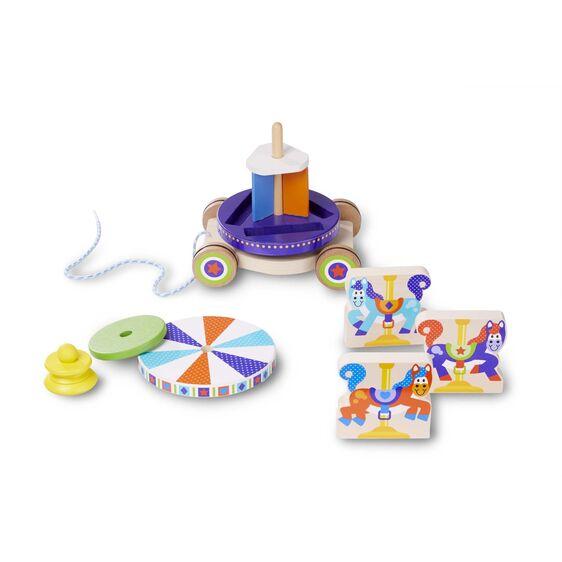 PRIMER CARRUSEL - MELISSA & DOUG - CAROUSEL PULL TOY