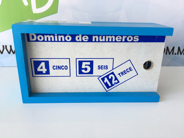 DOMINO DE MADERA NUMEROS