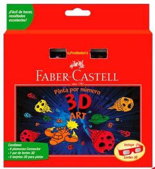 PINTA POR NUMERO 3D - FABER CASTELL - COLOR BY NUMBER 3D ART