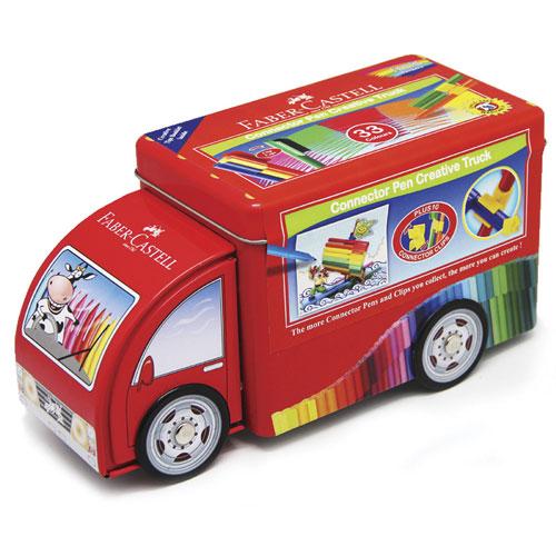 ESTUCHE CAMION CONECTOR CON 33 PLUMONES - FABER CASTELL - CONNECTOR TRUCK