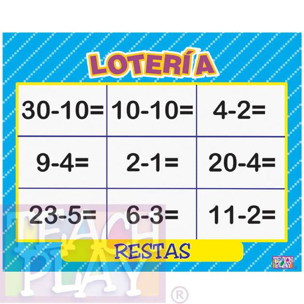 LOTERIA SUMAS Y RESTAS