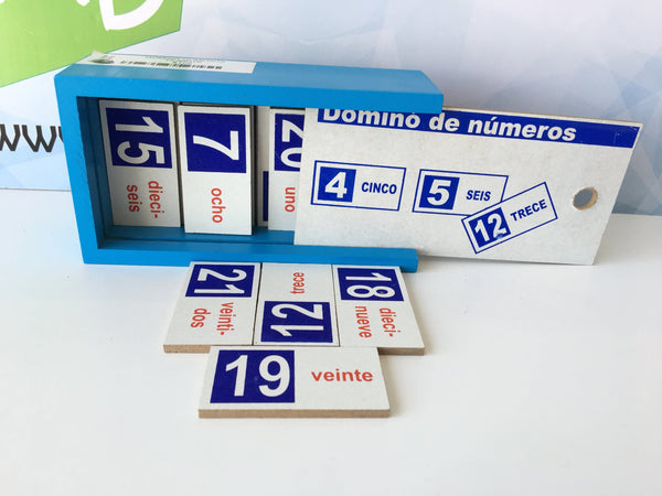 DOMINO DE MADERA NUMEROS