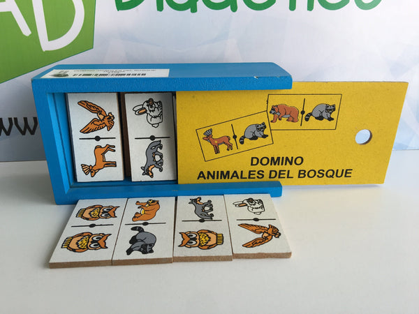 DOMINO DE MADERA ANIMALES DEL BOSQUE