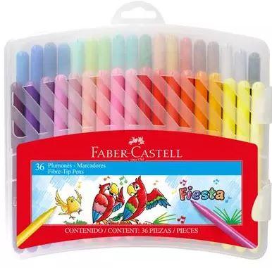 PLUMONES FIESTA 45 RIGIDO CON 36 PLUMONES - FABER CASTELL