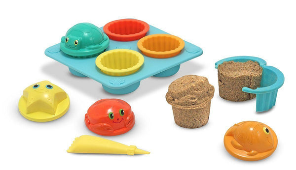 JUEGO PARA CUPCAKE DE ARENA - MELISSA & DOUG - SAND CUPCAKE SET