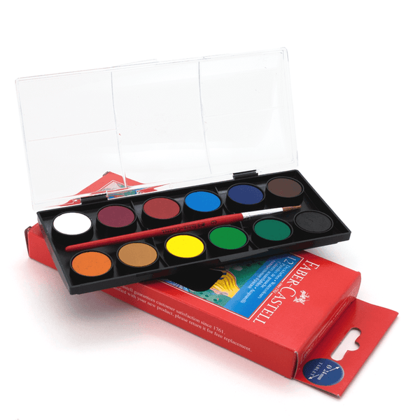 ACUARELAS 24MM CON 12 COLORES - FABER CASTELL