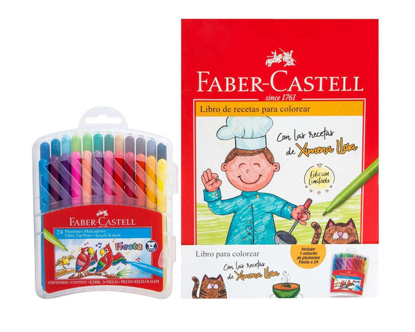 LIBRO DE RECETAS PARA COLOREAR FASHION FIESTA - FABER CASTELL