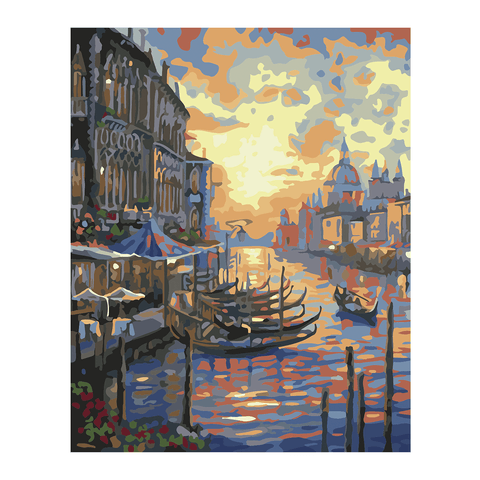 PINTA POR NUMERO - ATARDECER EN VENECIA