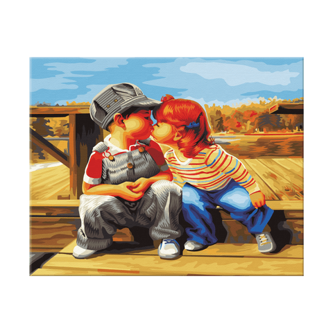 PINTA POR NUMERO - PEQUEÑO BESO