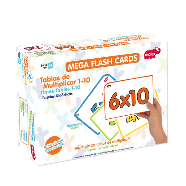 MEGA FLASH CARDS TABLAS DE MULTIPLICAR