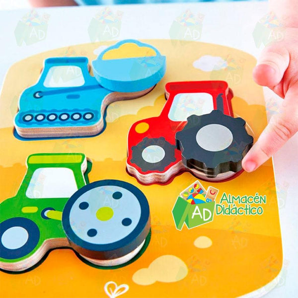 ROMPECABEZAS DINAMICO DE CONSTRUCCIÓN - HAPE  - DYNAMIC CONSTRUCTION PUZZLE