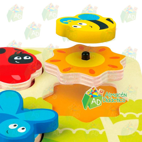 ROMPECABEZAS DINAMICO DE INSECTOS - HAPE  - DYNAMIC INSECT PUZZLE