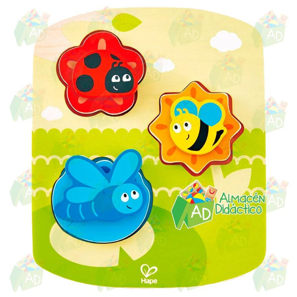 ROMPECABEZAS DINAMICO DE INSECTOS - HAPE  - DYNAMIC INSECT PUZZLE