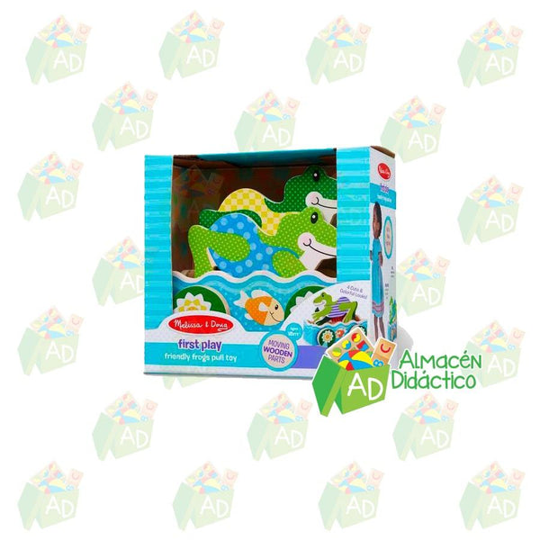 JUGUETE DE ARRASTRE RANAS AMISTOSAS - M&D - FRIENDLY FROGS PULL TOY