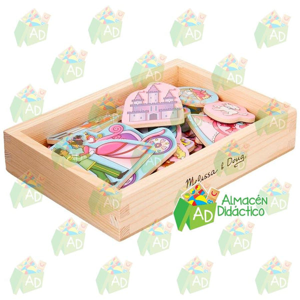 IMANES DE MADERA DE PRINCESAS - MELISSA & DOUG - PRINCESS MAGNETS