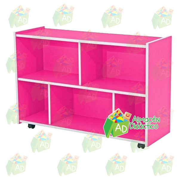 MUEBLE GUARDA MATERIAL DIDACTICO 5 NICHOS (SOBRE PEDIDO)