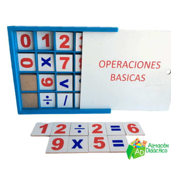 CAJA DE MADERA OPERACIONES BÁSICAS NÚMEROS Y SIGNOS